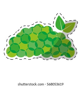 Green piled up leaves design, vector illustration image