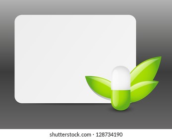 Green pill with empty banner