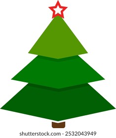 Symbol für grüne Kiefer. Weihnachtssymbol