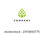 green pine cone template simple logo