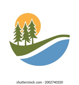 Pino verde, elemento de diseño gráfico