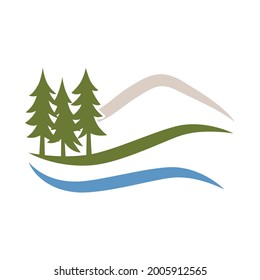 Pino verde, elemento de diseño gráfico