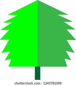 green pine tree logo