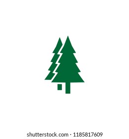 Green pine tree logo icon design template vector