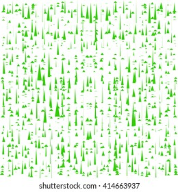 Green pine tree shapes, seamless pattern, background