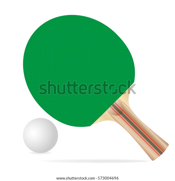 Green Ping Pong Paddle Ball Vector Stock Image Download Now