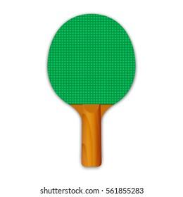 green table tennis bat