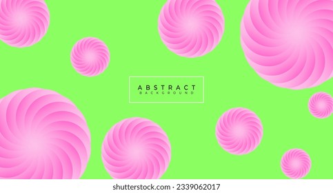 Green pink abstract background with simple shape