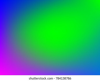 Green, pink and blue gradient mesh background in rainbow colors. Abstract blurred smooth image. Smooth blend banner template. Iridescent holographic wallpaper, frame, banner.