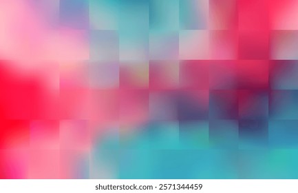 Green and pink colors lowpoly mosaic Abstract Background with Blurred Squares is perfect for Creative Designs, bringing tranquility and inspiration to any project