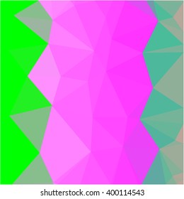 Green pink cyan low poly pattern