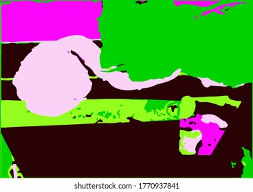 Green, pink, dark red. Abstract geometric colorful background with texture. Collage. Design for prints, posters, cards. Vector art, colorful oil paintings on canvas are beautiful. Contemporary modern 