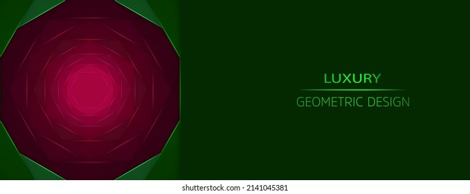 Green and pink geometric background. Vector illustration. 