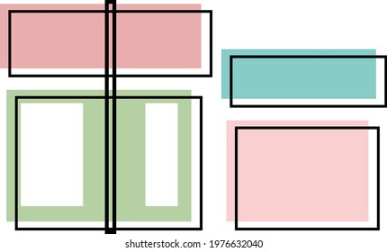 Cajas de regalo verdes y rosas, ilustración de iconos, vector sobre fondo blanco