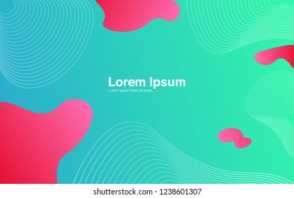 Green and Pink Gradient and line abstract background, web background and modern color backdrop 