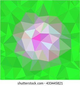 Green pink low poly beautiful background