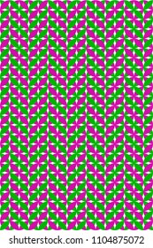 Green pink patterns on white background
