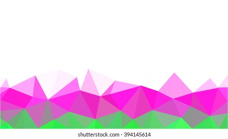 Green pink polygonal background with white space for business text