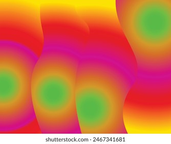 Green, Pink, Rad and yellow color combination smooth gradient background design.