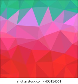 Green pink red low poly pattern