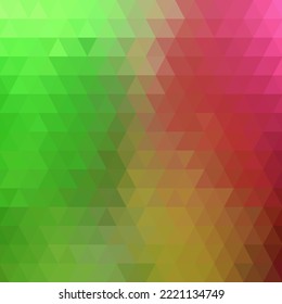 
Green and pink triangular background. Design element. Geometric image.