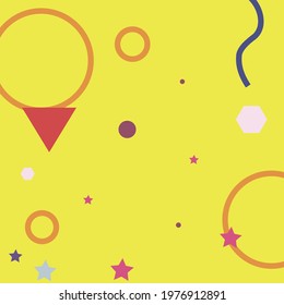 Green Pink Violet Vector Illustration. Yellow Red Blue Modern Art Pattern. Purple Multicolor Colorful Modern Style Simple Hipster Art. Grey Simple Orange Digital Geometrical Modern Design.
