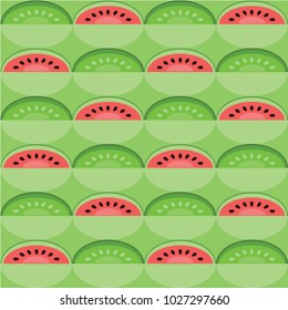 green pink watermelon pattern