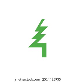 Green Pinus Icon Logo Design 
