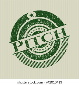 Green Pitch distressed grunge stamp