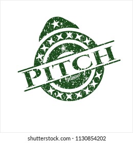 Green Pitch rubber grunge texture stamp