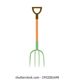 Green pitchforks Flat icon vector illustration
