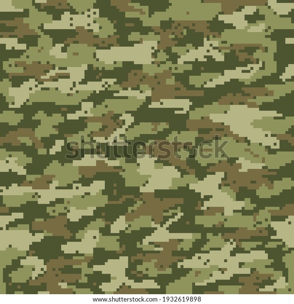 Green Pixel Army Camouflage Trendy Street Stock Vector (Royalty Free ...