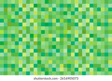 Green pixel background, backdrop, pattern, cover. Green pixel wallpaper. Vector illustration