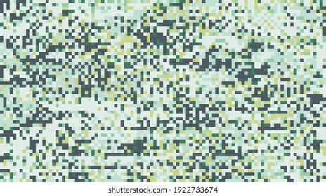 Grüner Pixel-Hintergrund. Minimalistisches Kunstwerk-Poster. Design für Webbanner, Bildschirmhintergründe, Stoffdruck
