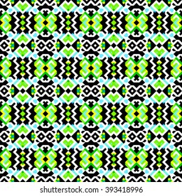 green pixels bright colored geometric background seamless pattern