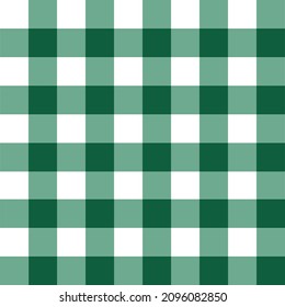 Green plaid fabric. Vichy seamless pattern for wallpaper, paper, tablecloths, dresses, skirts, napkins or other textile design for Easter or picnic.