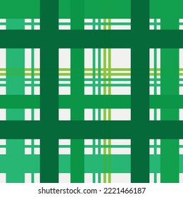 Green Plaid Pattern seamless pattern, tartan, wallpaper, gingham, check, abstract, tablecloth, blanket. Flat fabric design. Vector background of textile ornament.