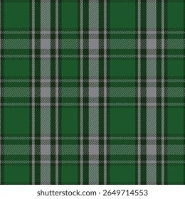 Grün kariert. Tartan-Muster für Textilien, Papier und andere Drucke.
