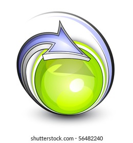 Green planet. Business logo