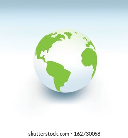green planet earth, 3d like vector 