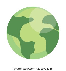 green planet earth ecology isometric icon