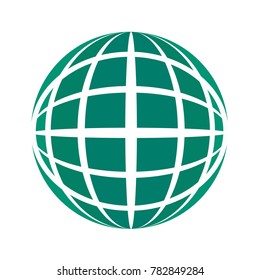 The green Planet of Earth, icon vector