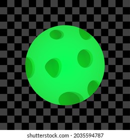 Green planet isolated illustration vector planetary galaxy green. can use for icon, sign, resources, elements, collection, symbol, logo design