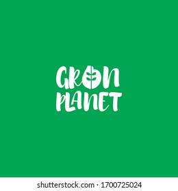 Green Planet Logo Design Illustration