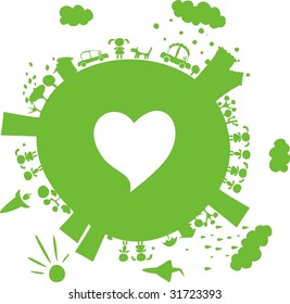 green planet in love