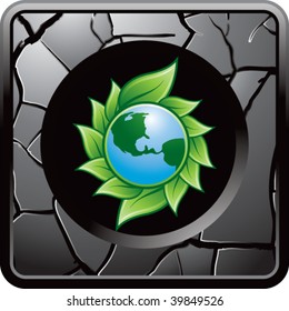 planeta verde en botón de la web grises