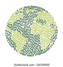 green planet over white background. vector illustration