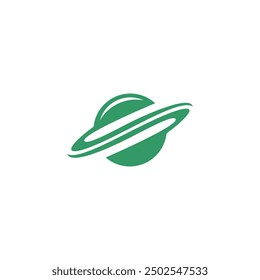 green Planet simple letter logo vector