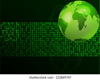 green planet  Vector illustration.