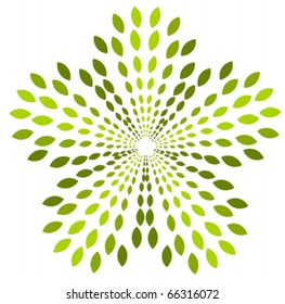 Green plant abstract logo symbol. Vector icon